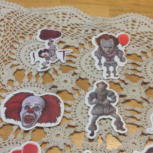 Scary Clowns / Horror stickers bundle, cellphone, hydroflask, crafts - Picture 3 of 5